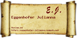 Eggenhofer Julianna névjegykártya